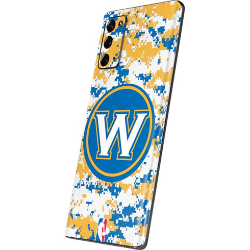NBA Golden State Warriors Digi Camo Galaxy Note20 5G Skin